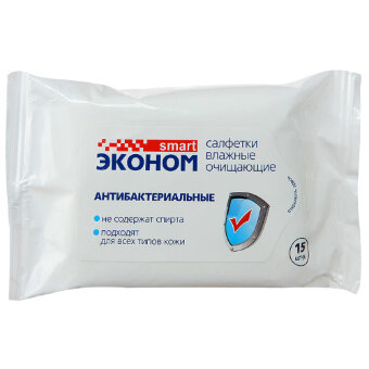 Эконом smart №15 влажные салфетки антибактериальные