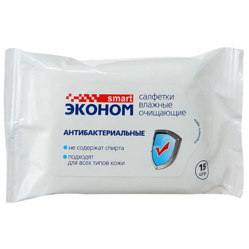 Эконом smart №15 влажные салфетки антибактериальные