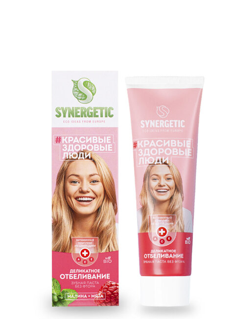 Synergetic Зубная паста Деликатное отбеливание, 100г Synergetic Зубная паста Деликатное отбеливание, 100г