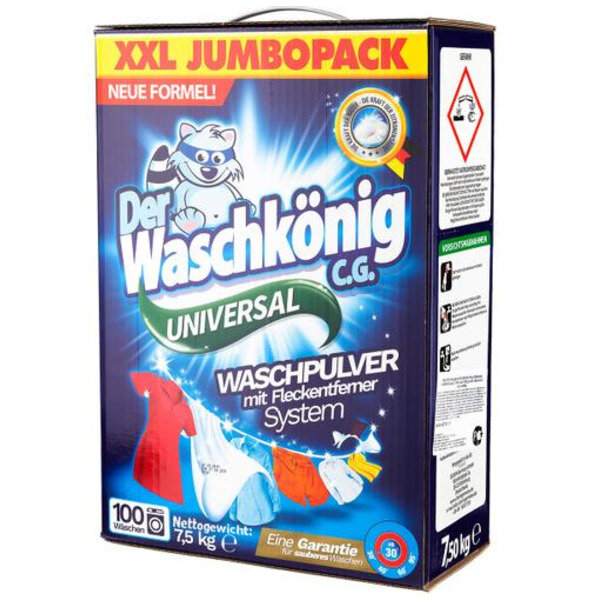Der Waschkönig C.G. Color стиральный порошок 7,5 кг коробка (100 стирок) Der Waschkönig C.G. Color стиральный порошок 7,5 кг коробка (100 стирок)