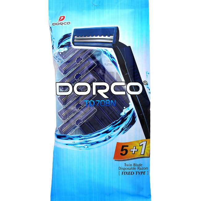 DORCO одноразовые бритвы 5+1 шт, 2 лезвия