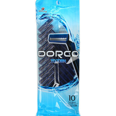 DORCO одноразовые бритвы 10 шт, 2 лезвия DORCO одноразовые бритвы 10 шт, 2 лезвия