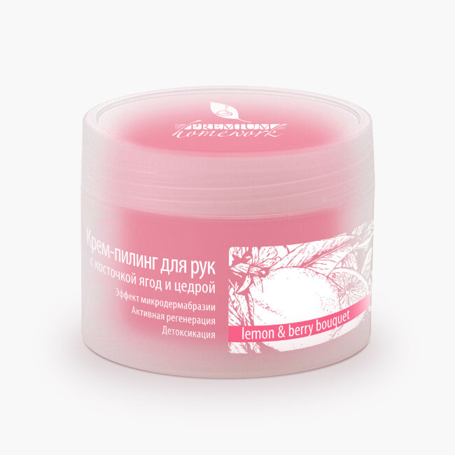 Premium HomeWork Крем-пилинг с косточкой ягод и цедрой, 100мл Premium HomeWork Крем-пилинг с косточкой ягод и цедрой, 100мл