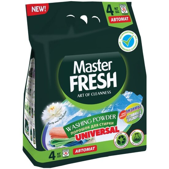 Master FRESH порошок для стирки УНИВЕРСАЛ 4кг Master FRESH порошок для стирки УНИВЕРСАЛ 4кг