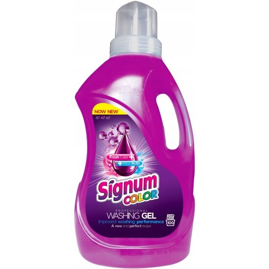 Signum Gel Color Гель для стирки цветного белья 3,3 л на 100 стирок Signum Gel Color Гель для стирки цветного белья 3,3 л на 100 стирок