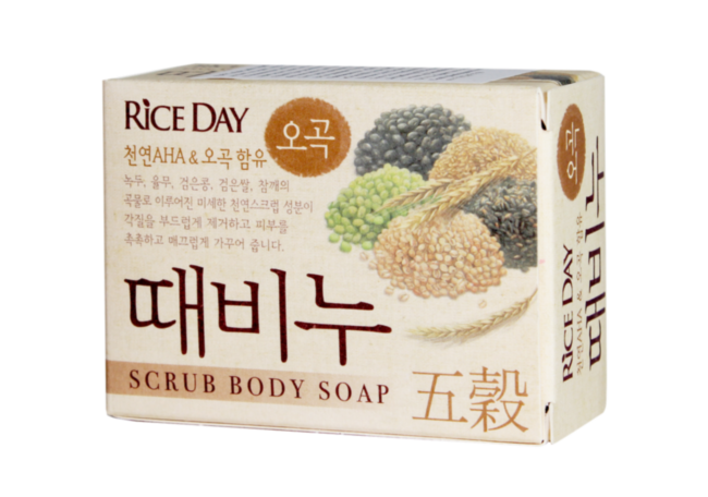 Мыло туалетное с эффектом скраба - Пять злаков "Riceday" 100 г Мыло туалетное с эффектом скраба - Пять злаков "Riceday" 100 г