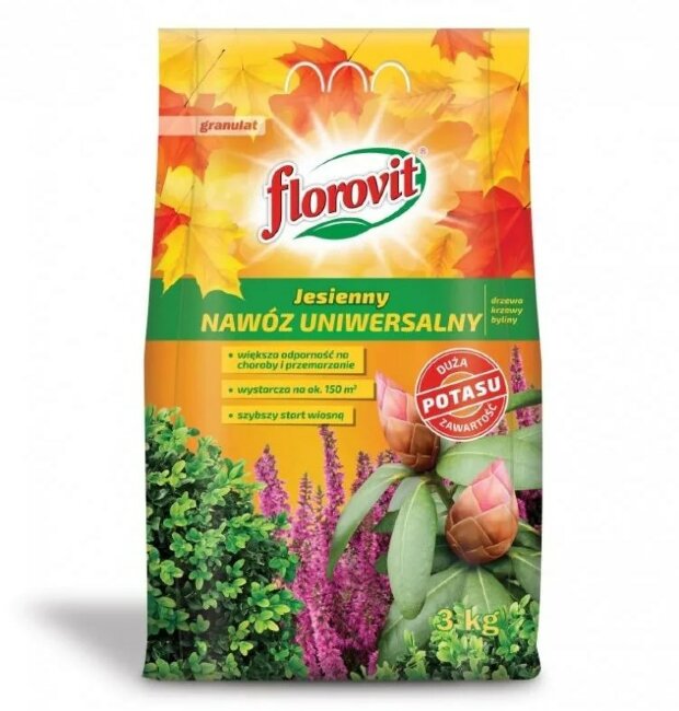 FLOROVIT Универсальный, осенний, гранулированный, 3кг FLOROVIT Универсальный, осенний, гранулированный, 3кг