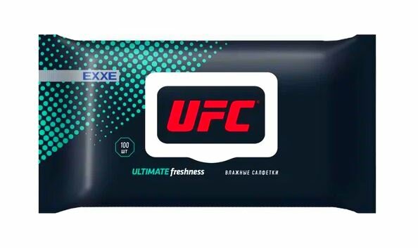 UFC x EXXE влажные салфетки Ultimate freshness 100шт (с пластик крышкой)
