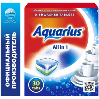 Aquarius таблетки  для ПММ All in1 Сила Минералов 30шт      