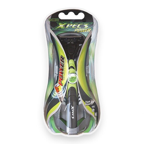 DORCO XPEC3 Power бритвенная система с микропульсацией + 2 кассеты, 3 лезвия, прорезиненная ручка, микрогребень и увлажняющая полоска, плавающая головка DORCO XPEC3 Power бритвенная система с микропульсацией + 2 кассеты, 3 лезвия, прорезиненная ручка, микрогребень и увлажняющая полоска, плавающая головка