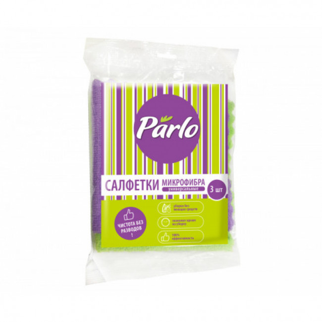 PARLO Салфетки из микрофибры универсальные, 3шт