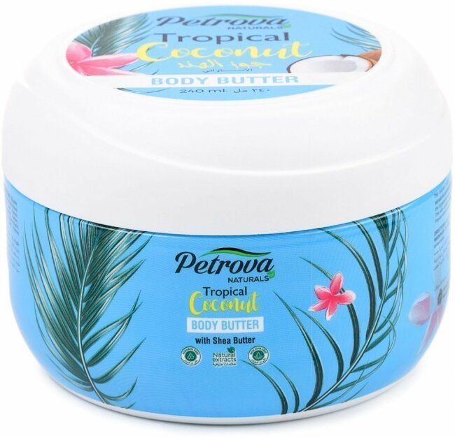 PETROVA Крем для тела «ТРОПИЧЕСКИЙ КОКОС» с маслами кокоса и Ши, экстрактом алоэ 240мл PETROVA Крем для тела «ТРОПИЧЕСКИЙ КОКОС» с маслами кокоса и Ши, экстрактом алоэ 240мл