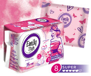 Emily STYLE PREMIUM прокладки анионовые SUPER 8шт УЛЬТРАТОНКИЕ