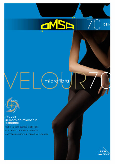 Колготки Omsa Velour 70 Nero (Черный) Колготки Omsa Velour 70 Nero (Черный)