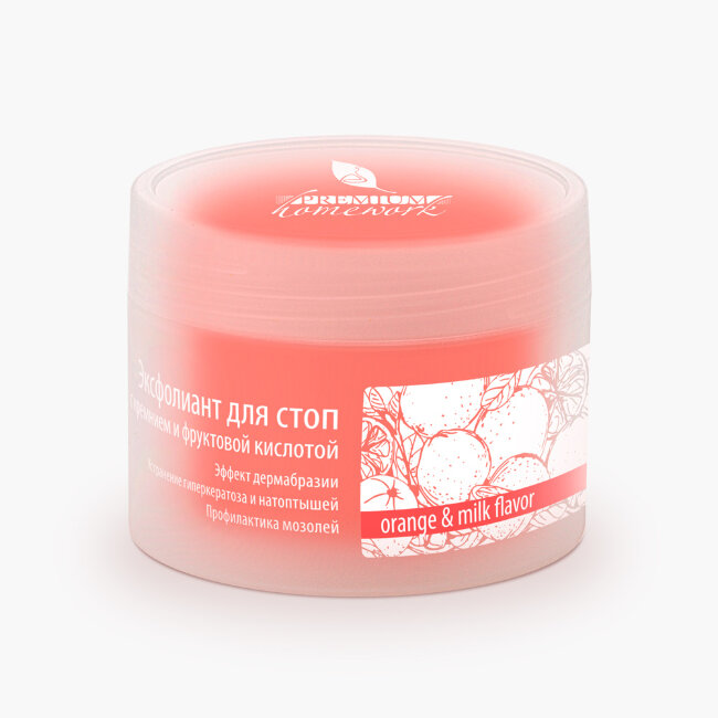 Premium HomeWork Эксфолиант для стоп с кремнием и фруктовой кислотой, 100мл Premium HomeWork Эксфолиант для стоп с кремнием и фруктовой кислотой, 100мл