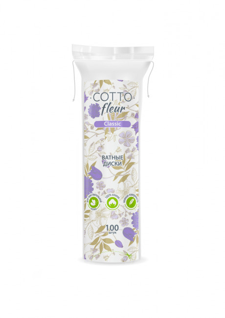 Cotto Fleur classic (Viva) ватные диски 100 шт. Cotto Fleur classic (Viva) ватные диски 100 шт.