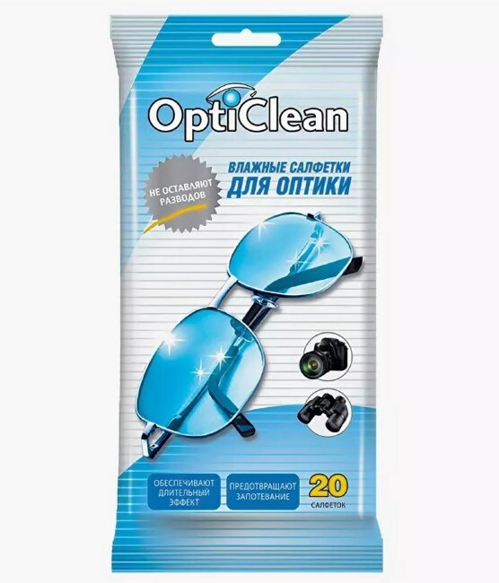 Opti Clean №20 влажные салфетки для оптики
