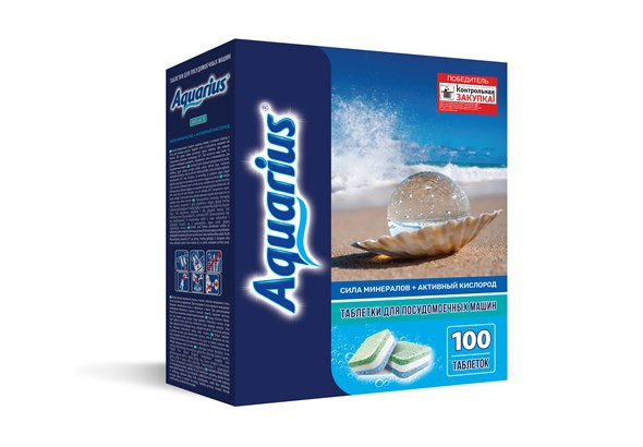 Aquarius Таблетки для ПММ Сила Минералов + Активный Кислород 100шт Aquarius Таблетки для ПММ Сила Минералов + Активный Кислород 100шт