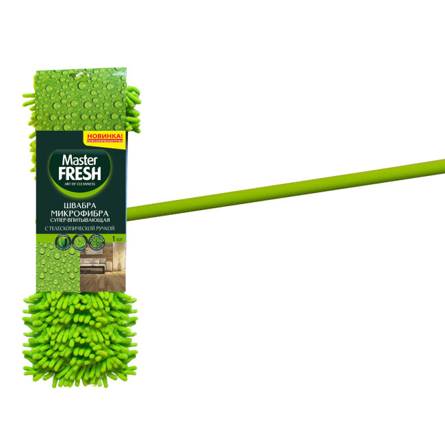 Master FRESH Швабра-флеттер телескоп (микрофибра с длинным ворсом), 1 шт Master FRESH Швабра-флеттер телескоп (микрофибра с длинным ворсом), 1 шт