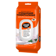 House Lux №80 влажные салфетки универсальные антибактериальные  6 in 1