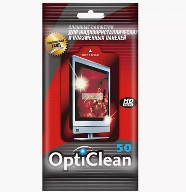 Opti Clean №50 влажные салфетки для ЖК и плазм TV Opti Clean №50 влажные салфетки для ЖК и плазм TV